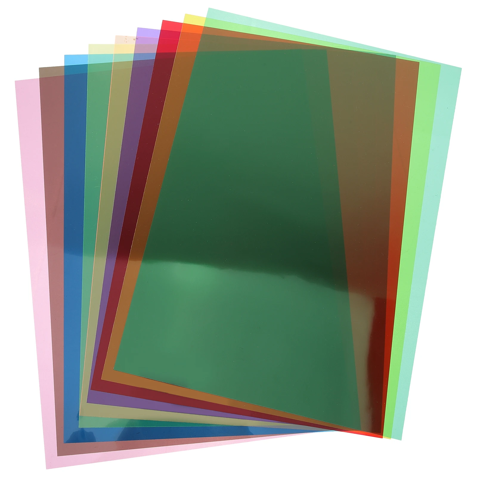 

9pcs Colored Pvc Sheets Light Diffuser Film For Photography Lighting Gels Filter Studio Stage Effects Color Filters Plastic