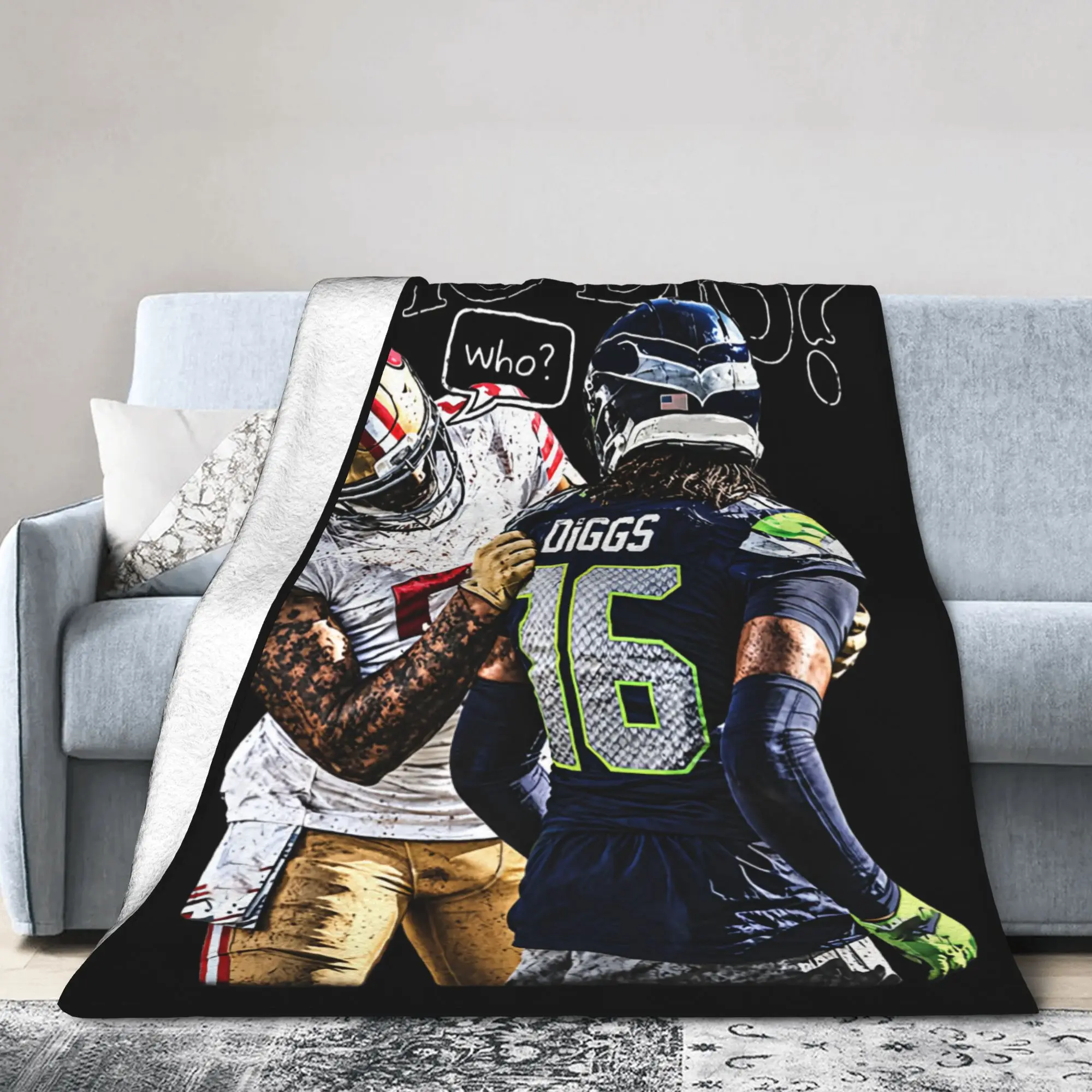 Mike Evans Rugby Who Are You Blankets Fleece Spring Autumn  Multi-function Ultra-Soft Throw Blanket for Bedding Car Bedspread