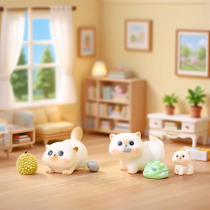 

Милый мультяшный кот, слепая коробка, игрушка, украшение для рабочего стола, праздничный подарок, модная коллекционная фигурка-сюрприз, маленькая слепая коробка с котенком, игрушки