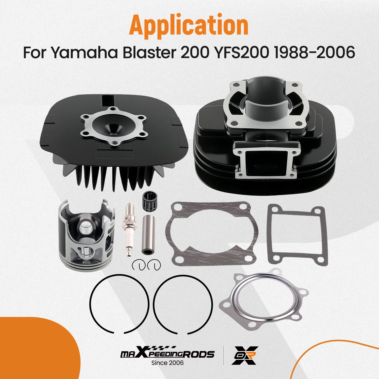 Cylinder Piston Circlip Gasket Cylinder Head Kit  for Yamaha Blaster 200 YFS200 Cylinder Piston Gasket Head Top End Kit