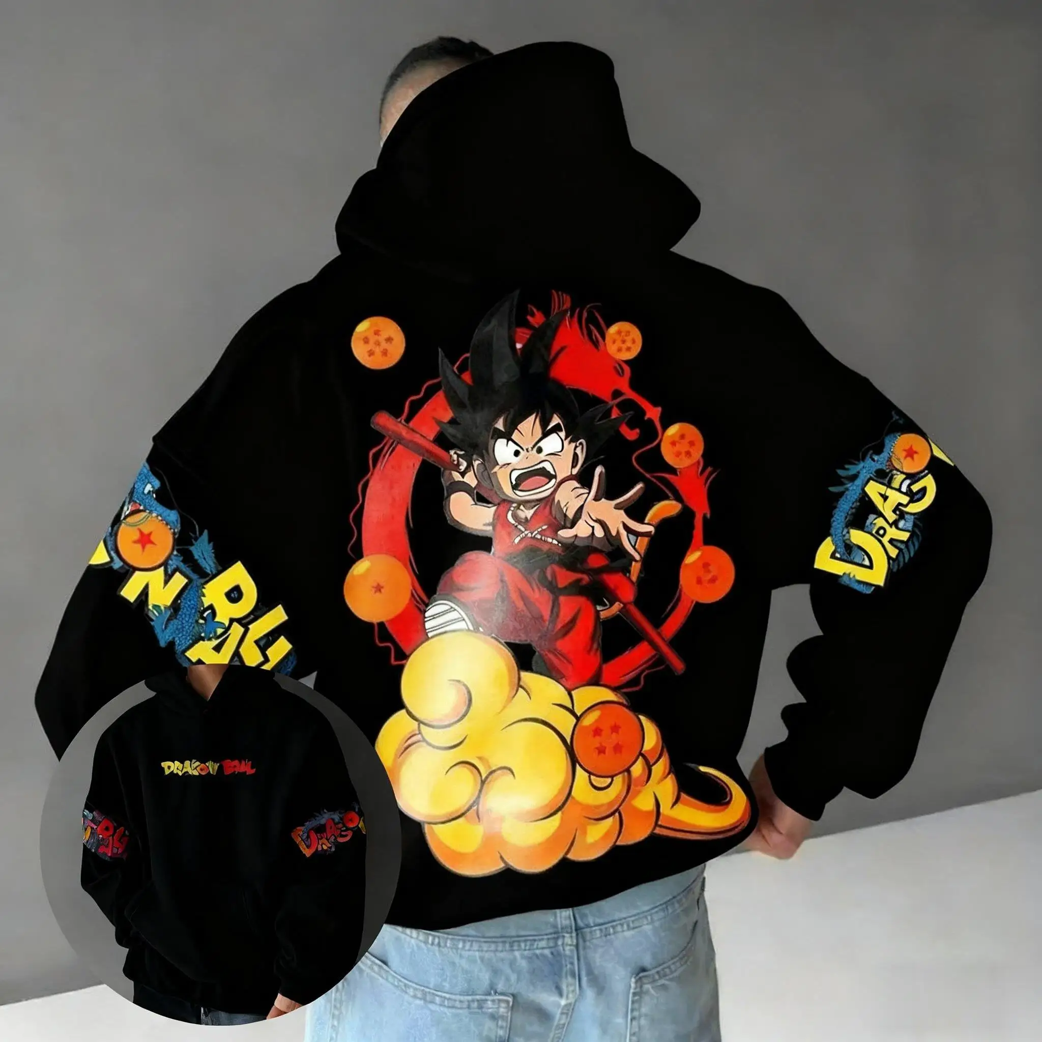 Dragon Ball Goku Hoodie Anime Sweatshirt Männer Frauen Cartoon Print Pullover Casual Streetwear Herbst Winter Jacke Cosplay Y2k Top