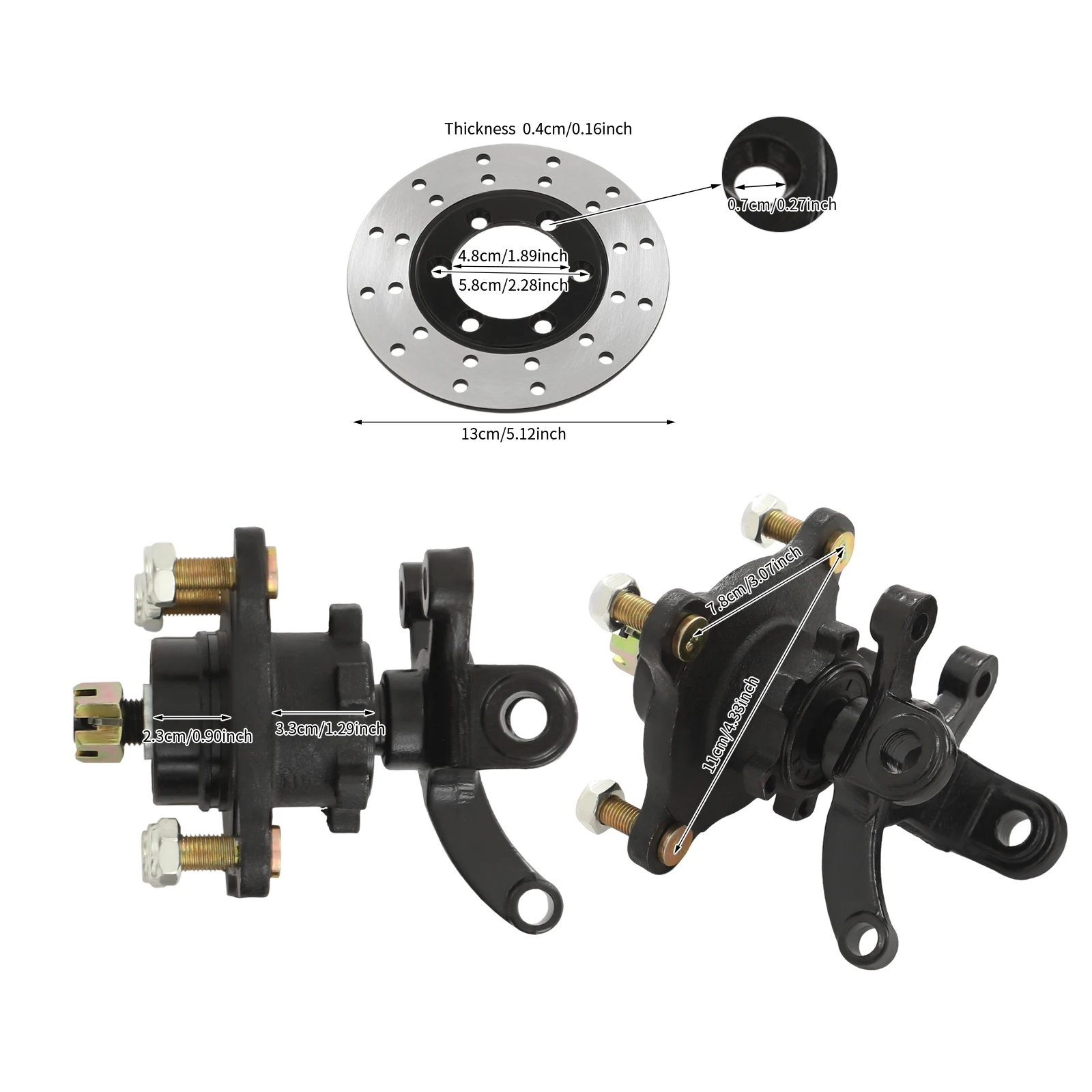 [Front Fusee Assembly] Front Fusee Assembly - Staal - Voor 125cc-250cc ATV - Stevig Duurzaam