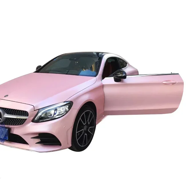 

two-tone Rouge powder sakura pink Gloss Vinyl Foil Car Wraps Vehicle Wraps PVC Color Change Film With Bubble Free