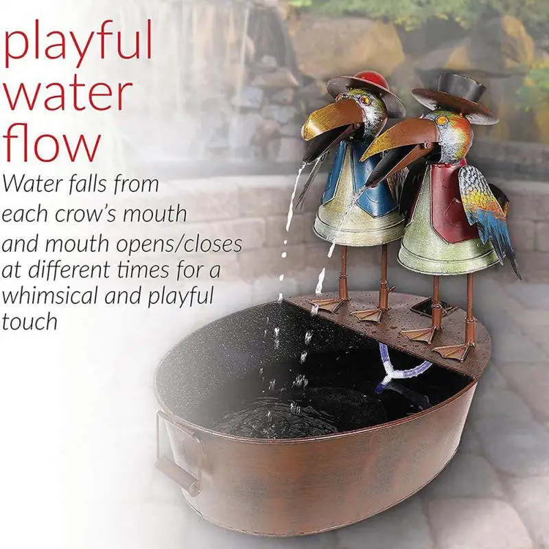 Resin Beaked Bird Water Statue Toucan Fountain Decoration Courtyard Interesting Outdoor Garden Yard Fountain Landscape Decor