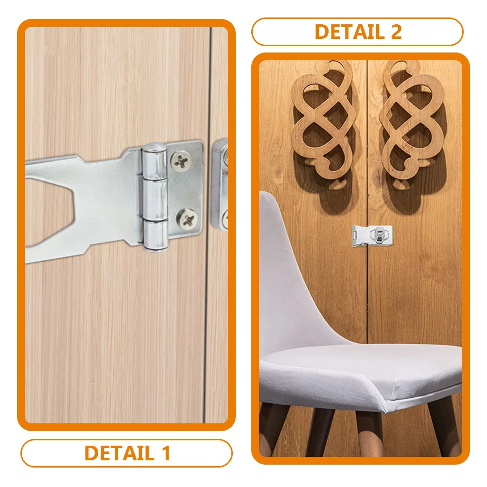 

2Pcs Cabinet Locks Metal Drawer Lock Minimalist Design for Home Office File Cabinet Showcase Security Furniture Door Lock