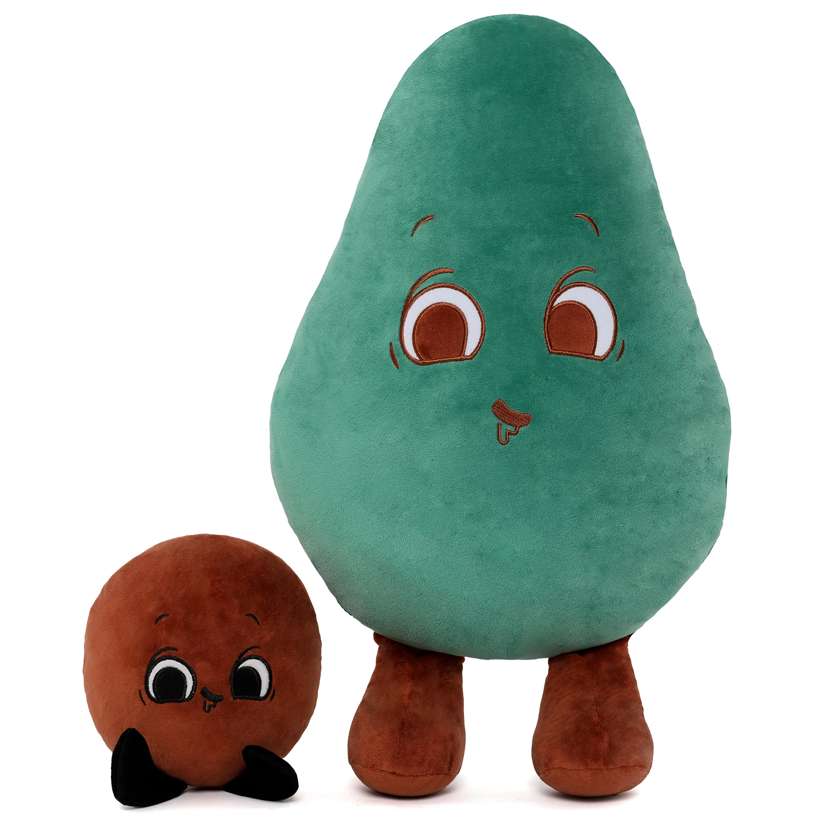 Tezituor Avocado Stuffed Animal, 20 inch Soft Plush Toy Hugging Pillow Furry Stuffed Cute Food Shaped Pillow Gifts for Kids, Gir