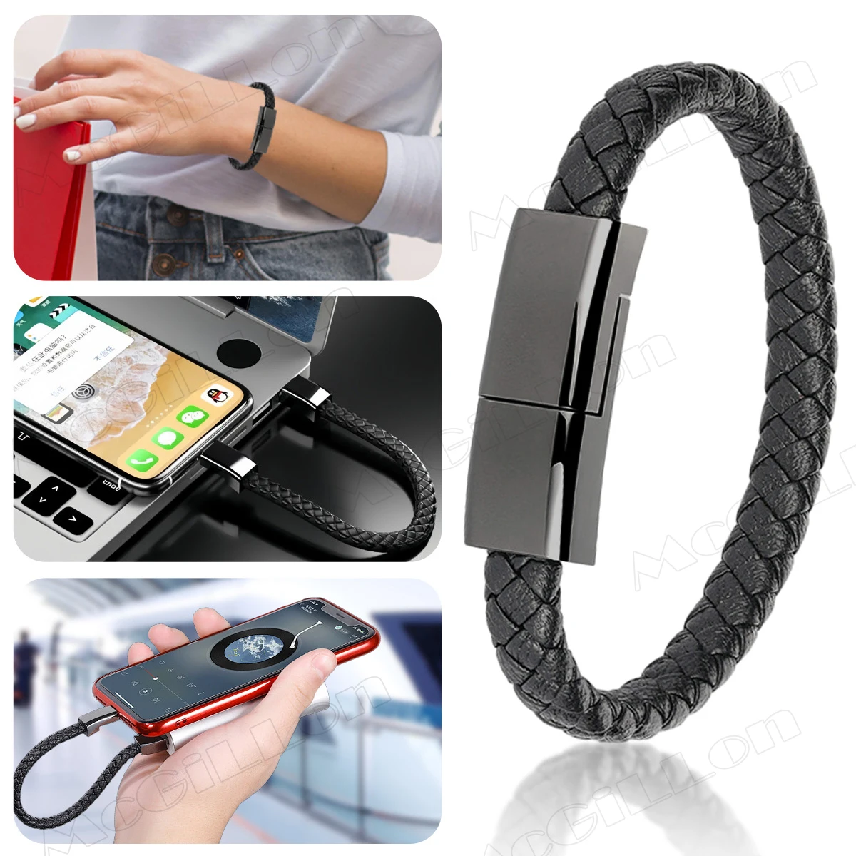 كابل شحن USB من النوع C إلى النوع C ، سلك بيانات سوار ، سلك سريع للآيفون ، وسامسونج ، و شاومى شاو ، وواى واى وبو