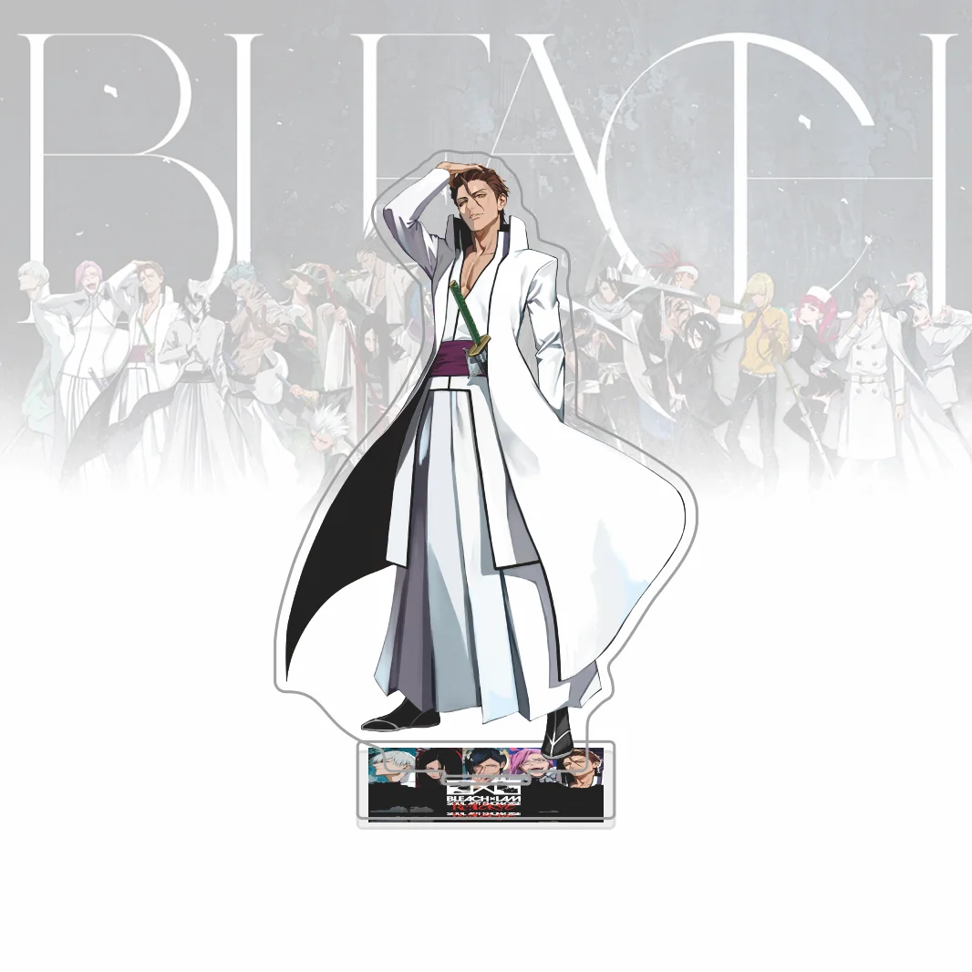 Bleach Anime Acrylic Stand Figure Kurosaki Ichigo Aizen Gin Unohana Ishida Model Plate Desk Decor  Toy Itabag Display Keychain view 6