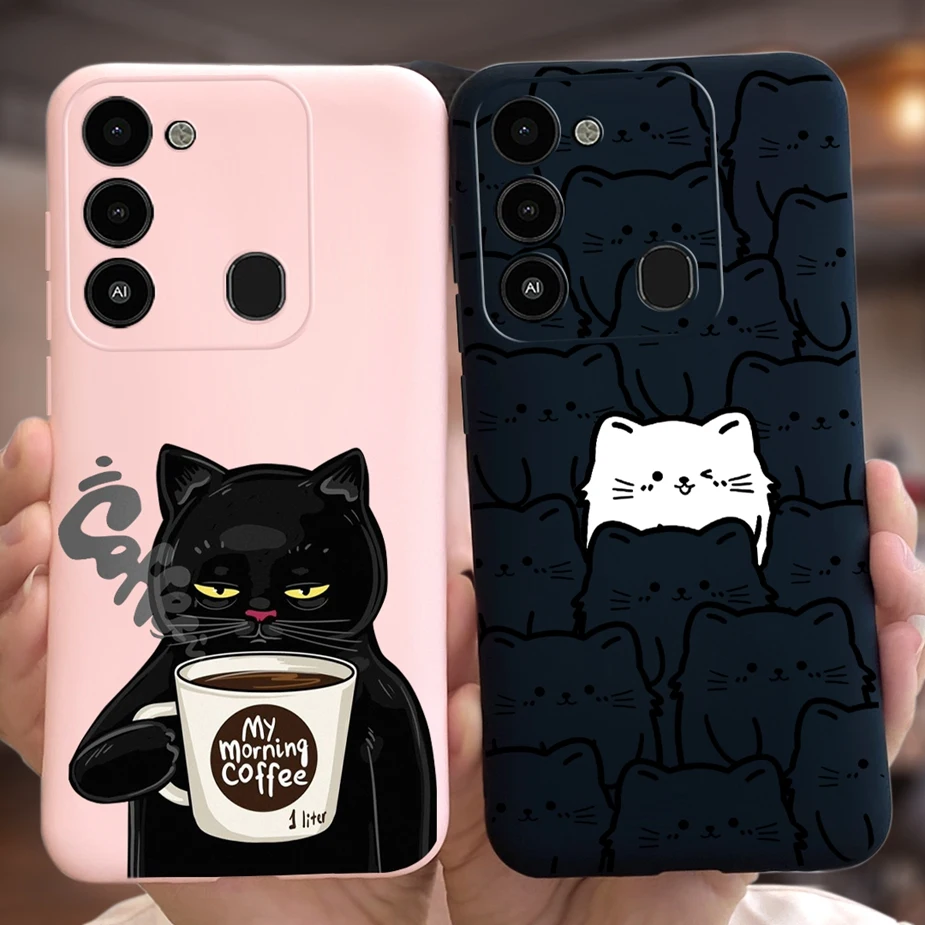 For Tecno Spark 8C Case KG5k KG5j KG5n Stylish Candy Painted Cover Soft Silicone Phone Case For Tecno Spark Go 2022 Spark8C Bags