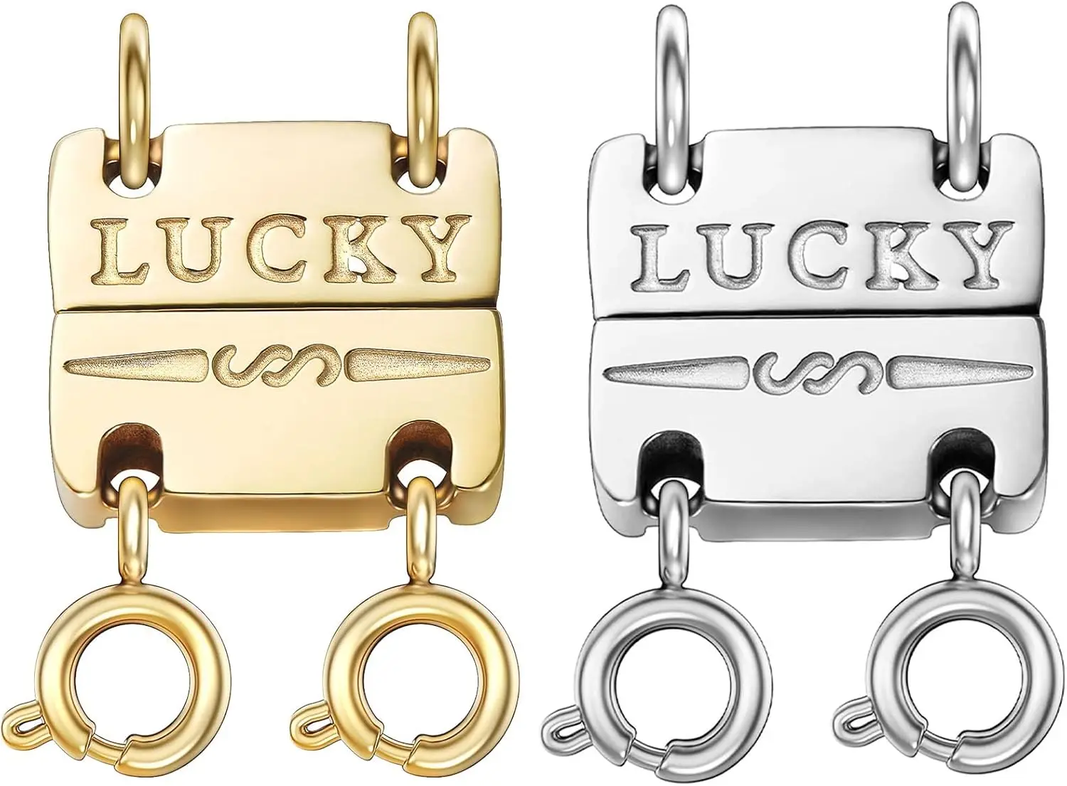 

Застежка-разделитель для многослойных ожерелий Lucky Necklace, позолоченная 14-каратным золотом и серебром, для женщин