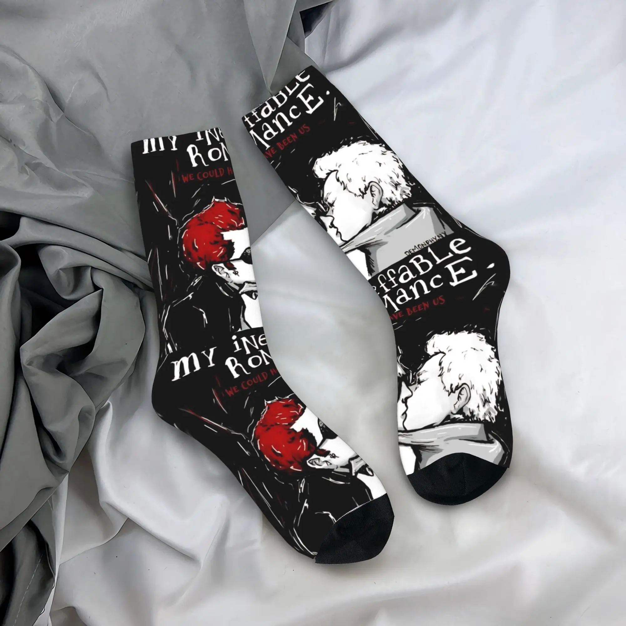 

Женские и мужские носки с изображением рок-группы My Chemical Romance, музыкальные носки, противоскользящие, теплые, мягкие, осенние, оригинальные, для скейтбординга