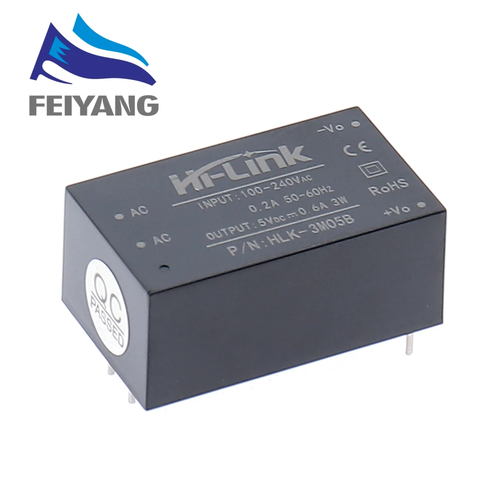 Hi-Link HLK-3M05B low cost replacement of HLK-PM01 isolated converter 220V/110V to 5V 600mA switching power supply module