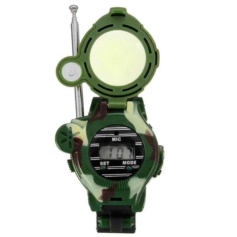 2 ชิ้น/เซ็ต Camouflage Interphone นาฬิกาครอบครัวเล่นเกมไฟฟ้า Strong Range นาฬิกากลางแจ้งของขวัญวันเกิดเด็กของเล่น