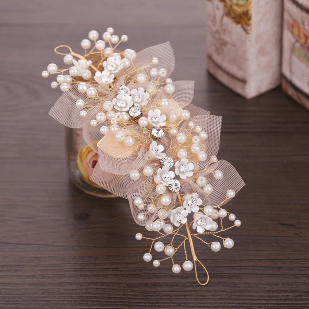 

Coffee Hairb Elegant Wedding Headb s Bridal Prom Hair Accessories Bridesmaid Flower Girl Artificial Mori Hairpiece