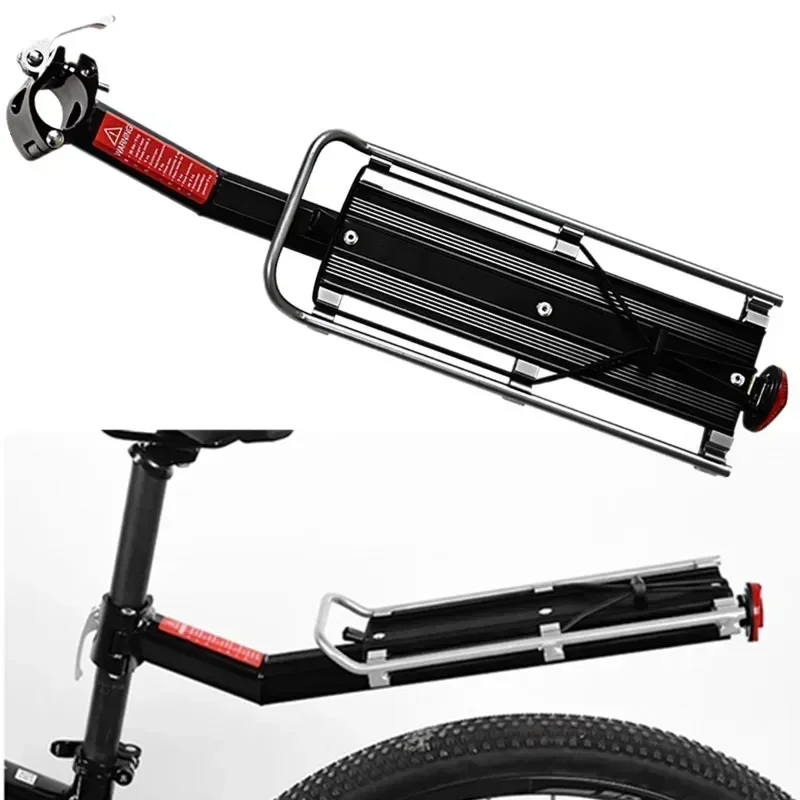 Portabicicletas de carga, portabicicletas traseros de liberación rápida, portaequipajes de bicicleta de aleación de aluminio, soporte para bolsa de ciclismo