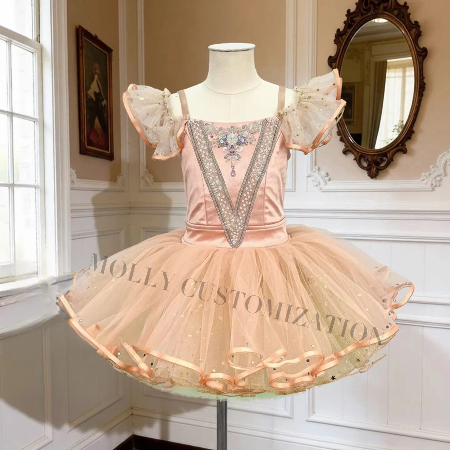 

New professional customized romantic garden moonlight elf ballet competition performance TUTU skirt for adults and children