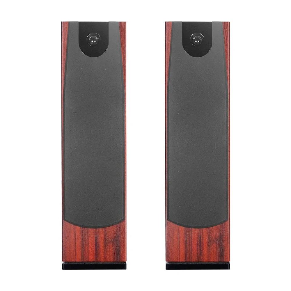 High-end Tower  Level 2.0 Front Speaker Living Room Three Frequency Passive HiFi Floor Type Home Stereo Wooden Speaker