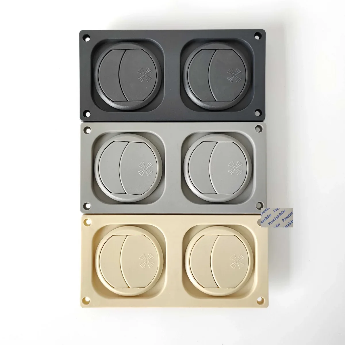 Picture 3: 4Pcs Plastic Rectangular A/C Vent With Double Recessed Adjustable Outlets Bus RV Caravan Dashboard