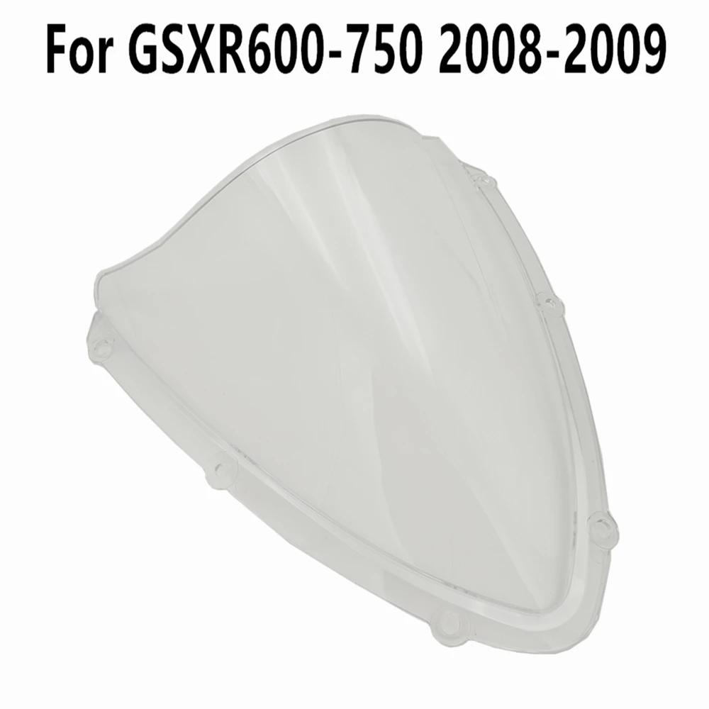 Fit GSXR 600 750 K8 2008-2009 Windshield For GSXR600 GSXR750 Wind Deflectore Windscreen Convention Black Transparent