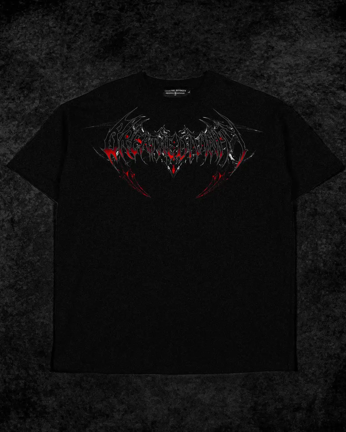 Men's Gothic Style Pattern Fitness Short Sleeved Sports Shirt Body Fitness T-shirt Dark Street Style Sports Training Shirt