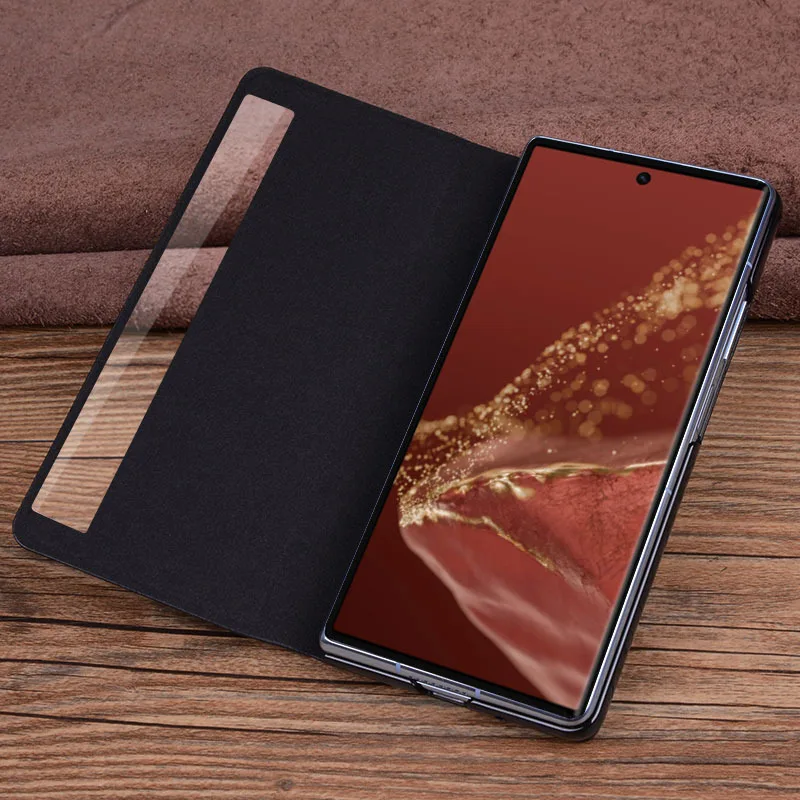 Wobiloo Luxury Genuine Leather Wallet Cover Business Phone Case For Huawei Mate Xt Cover Credit Card Money Slot Holste Cases