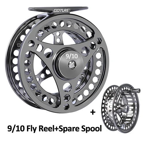 Goture Vliegvismolen 3/4 5/6 7/8 9/10 2+1BB Max Drag 8kg Lichtgewicht CNC-gefreesd Groot Arbor Links/Rechts Vliegmolen + Reservespoel