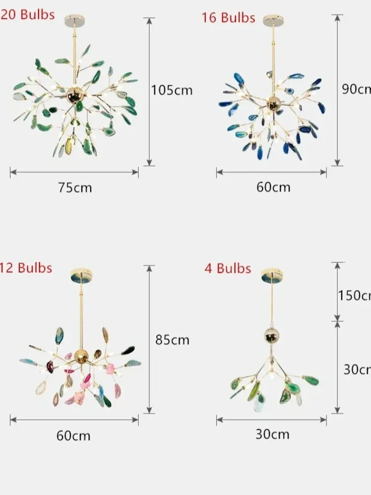 Luxury Colorful Star LED Pendant Light High-end Creative Chandelier Home Decor Dinning Living Room Bedroom Lights Fixture Lustre