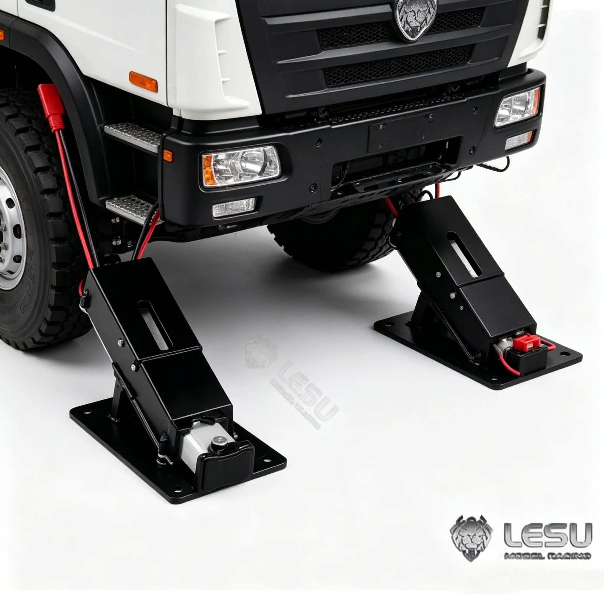 RC 1/14 Hebe-Stützbeine Elektrische Stützbeine für Tamiya Muldenkipper für SCANIA MAN Sattelzugmaschine LKW DIY-Teile