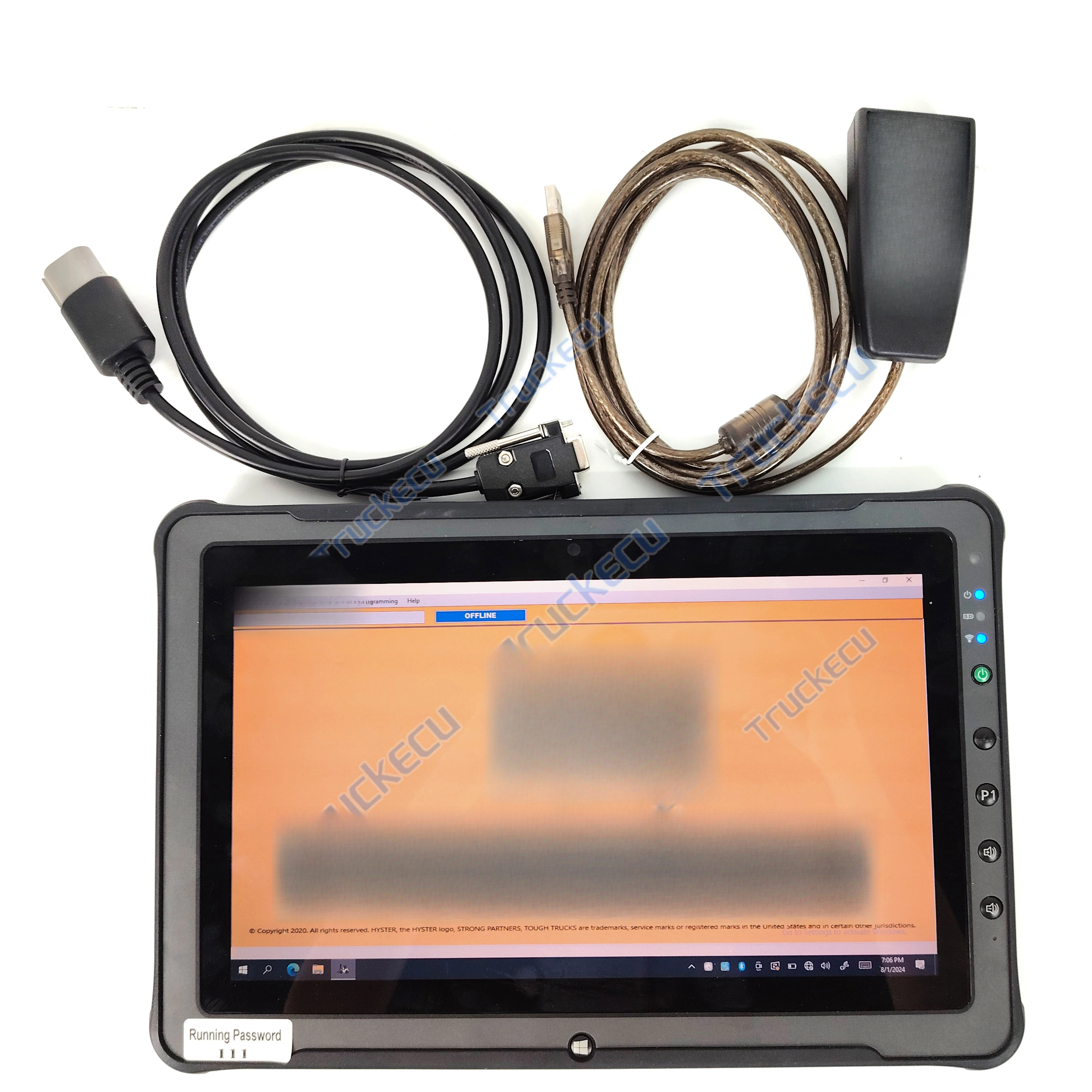 F110 Tablet Forklift Truck Diagnostic Tool for Hyster PC Service Tool Ifak CANBUS USB Interface Hyster Diagnosis Cable