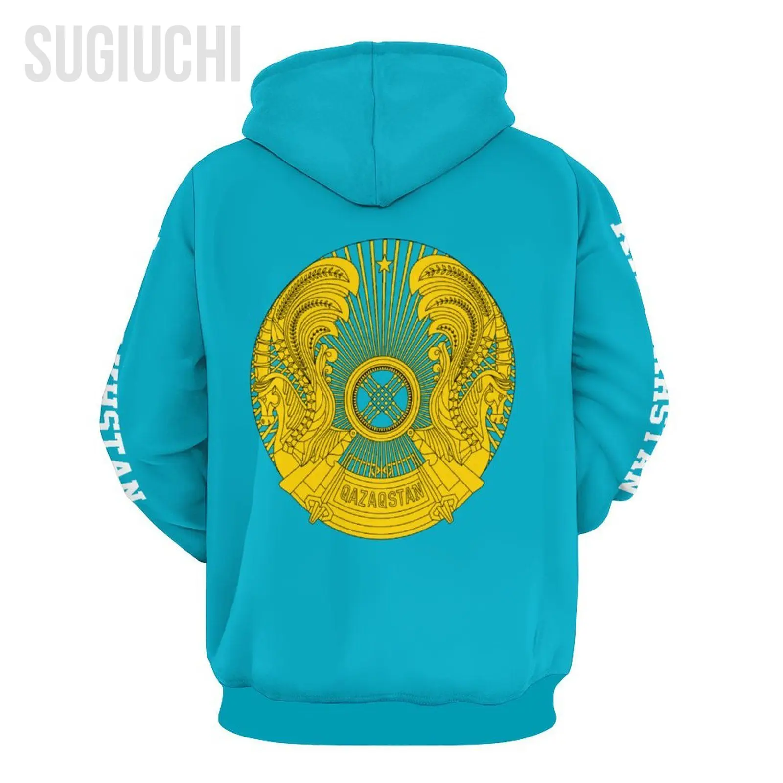 Unisex 3D Hoodie Kazakhstan Flag Men Women Polyester Harajuku Sweatshirt Pullover Hoodies Casual Cool