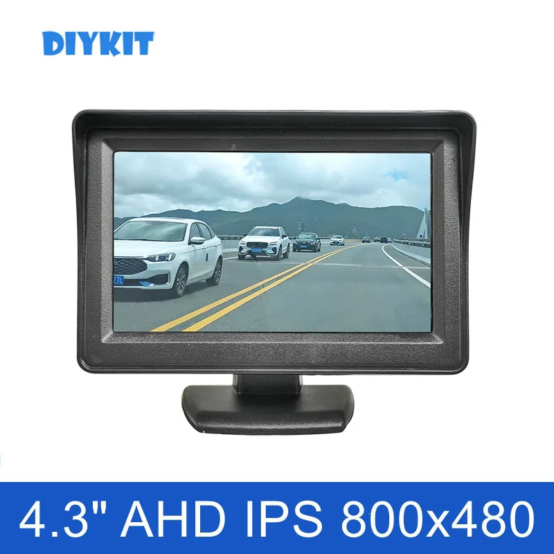 

DIYKIT 4.3inch AHD 800*480 Rear View Car Monitor Backup Monitor for AHD Camera CVBS Car Camera