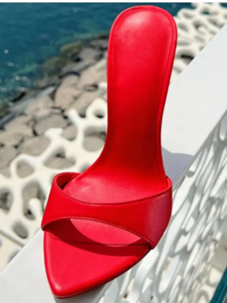 Summer New Pointed Thin High-heeled Women's Sandals, Sexy and Comfortable Party Fashionable High-heeled Slippers