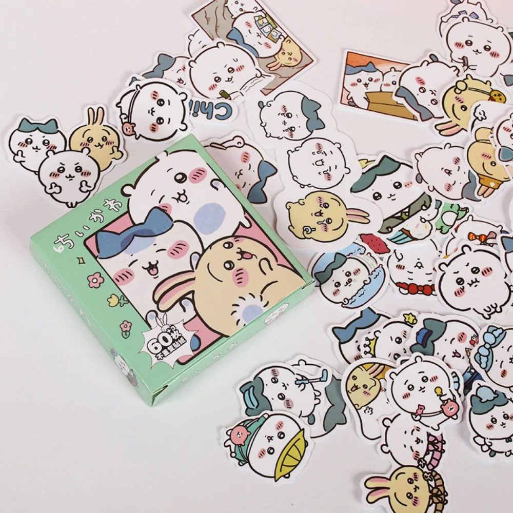 60/100 Pz Kawaii Chiikawa Usagi Adesivo Confezione Regalo Del Fumetto Hachiware Studente Cancelleria Tazza Adesivi Decorativi Giocattoli Per Bambini Regali