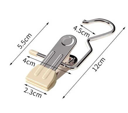 1Pcs Rack Clip Stainless Steel Trousers Wardrobe Clip Anti-slip Clothespin Pants Clamp Clothes Hanger for Skirts