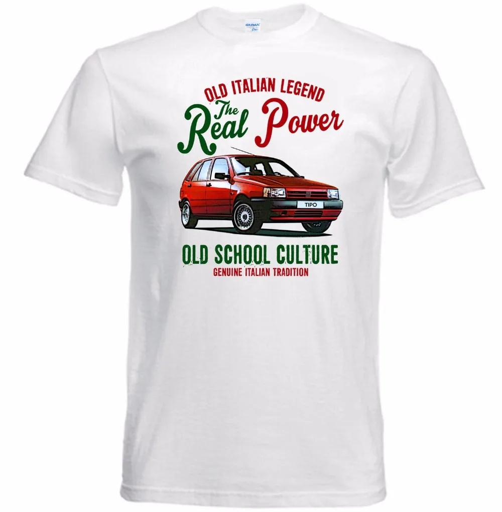 Latest Print T-Shirt Retro Italian Car 1990 Real Power New Cotton Hip-Hop Tee Shirt Custom Aldult Teen Unisex Digital Printing