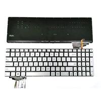 New Laptop Keyboard for Asus N551VW N551Z N551ZU N751 N751J N751JK N751JX Series Silver US Backlit Without Frame