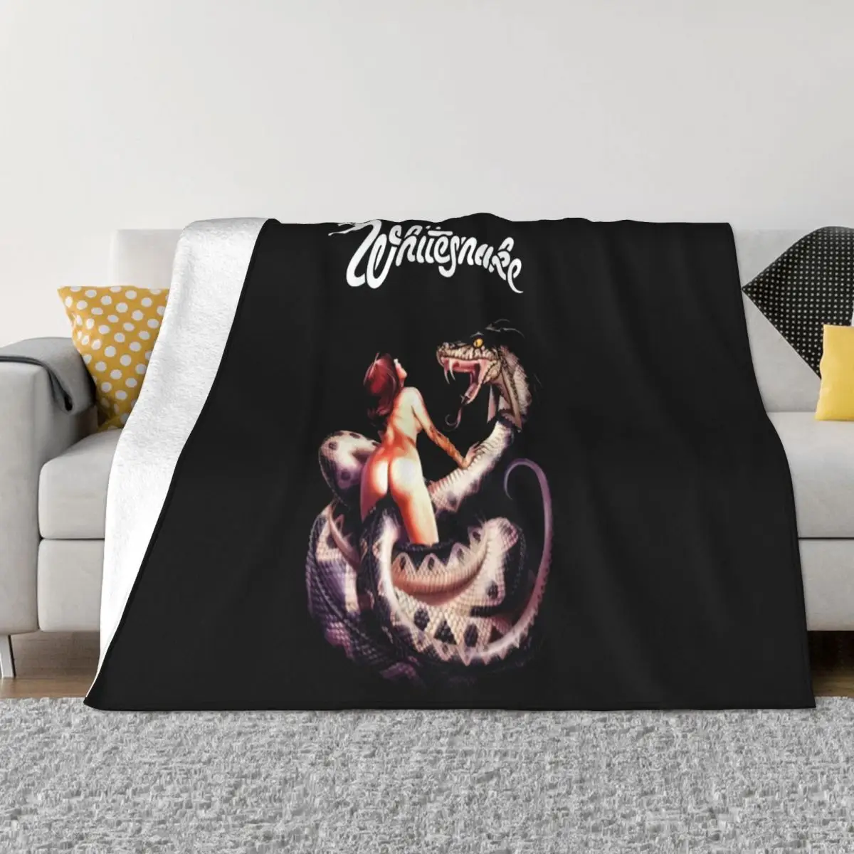 Whitesnake Love Hunter Album Rock Band Music New Arrival Science Sale Harajuku Pattern Female Throw Blanket