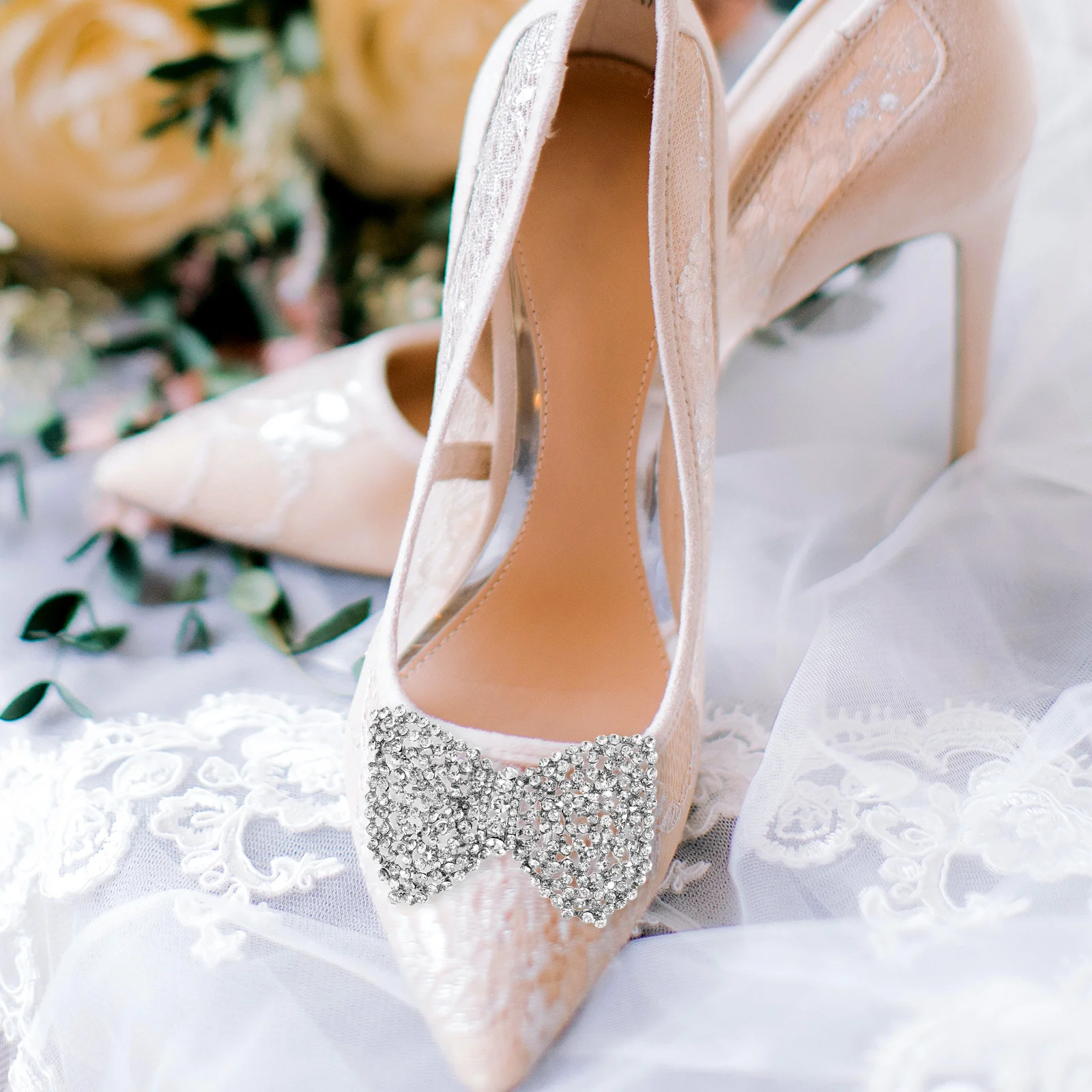 

1 Pair Shoe Clips Rhinestone Buckle For Bridal Wedding Pumps Heels Party Prom Women Dress Shoes Accessories Decor