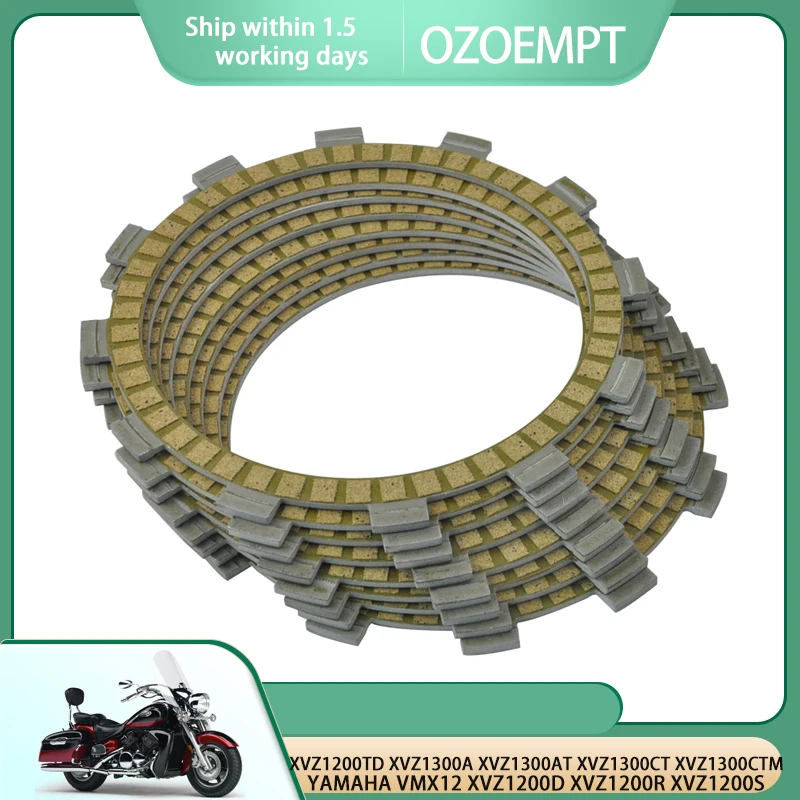 OZOEMPT Fibrous Clutch plate Apply to YAMAHA VMX12 XVZ1200D XVZ1200R XVZ1200S XVZ1200TD XVZ1300A XVZ1300AT XVZ1300CT XVZ1300CTM