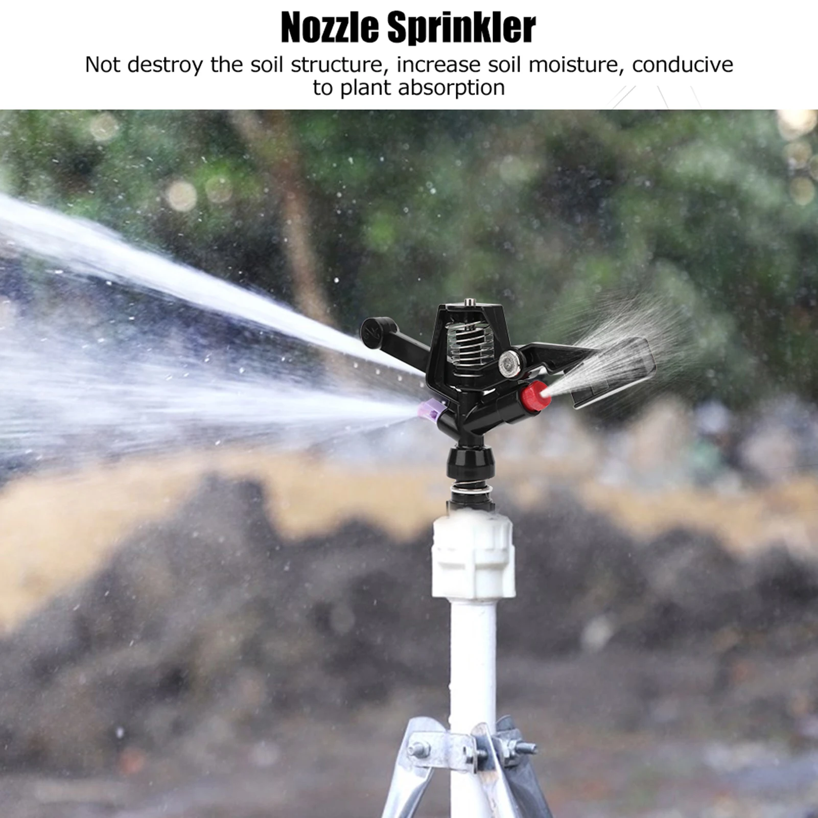 5Pcs Nozzle Rotating Rocker Spraying Tool 3/4in DN20 Male Thread for Agricultural Irrigation