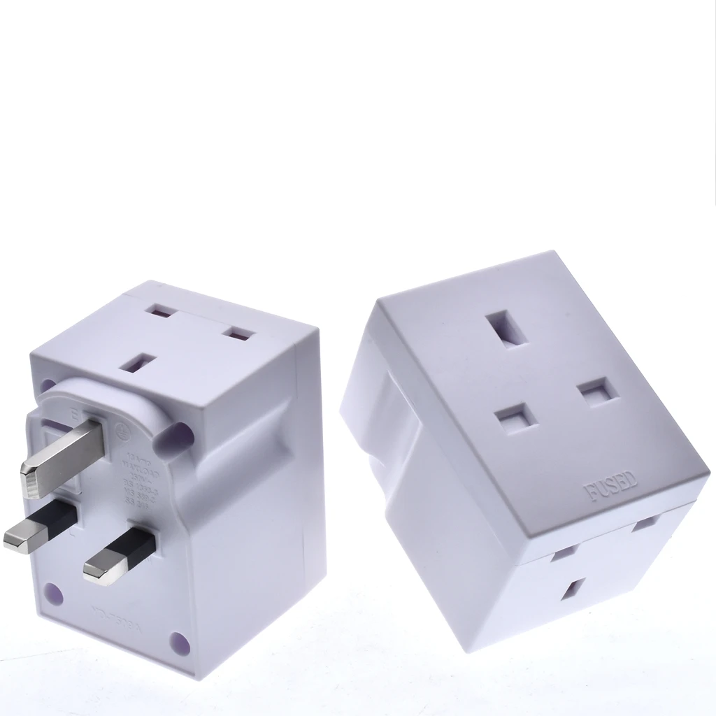 3 Way Triple Plug Adaptor Multi Plugs Extension Sockets Adapter UK 3 Pin Socket Extensions 250V 13 Amp Power Extender