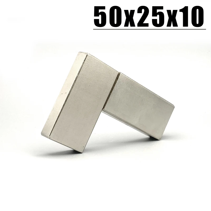 1/3/5/10Pcs 50x25x10 Neodymium Magnet 50mm x 25mm x 10mm N35 NdFeB Block Super Powerful Permanent Magnetic Imanes 50*25*10