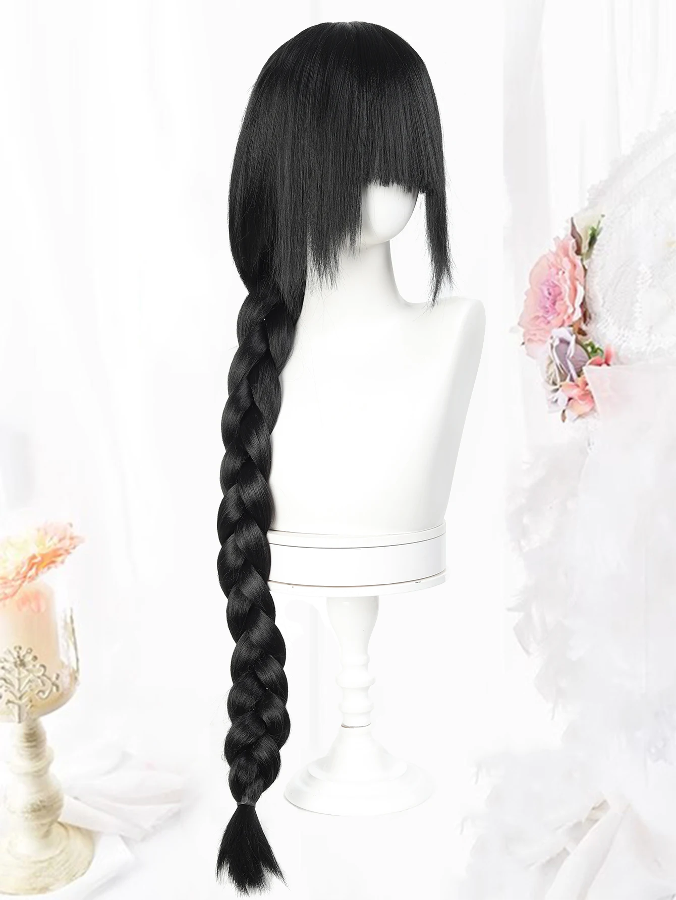 LM 38inch Long Synthetic Wig XiShi Cosplay Wig For Girls Accessories Wig Braid For Princess Clothing Dress Up Accessory