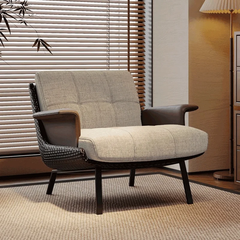 Reading Leisure Lazy Leather Relax The Chair Balcony Bedroom Living Room Floor Makeup Hotel Chair Minimalist Taburete Furniture