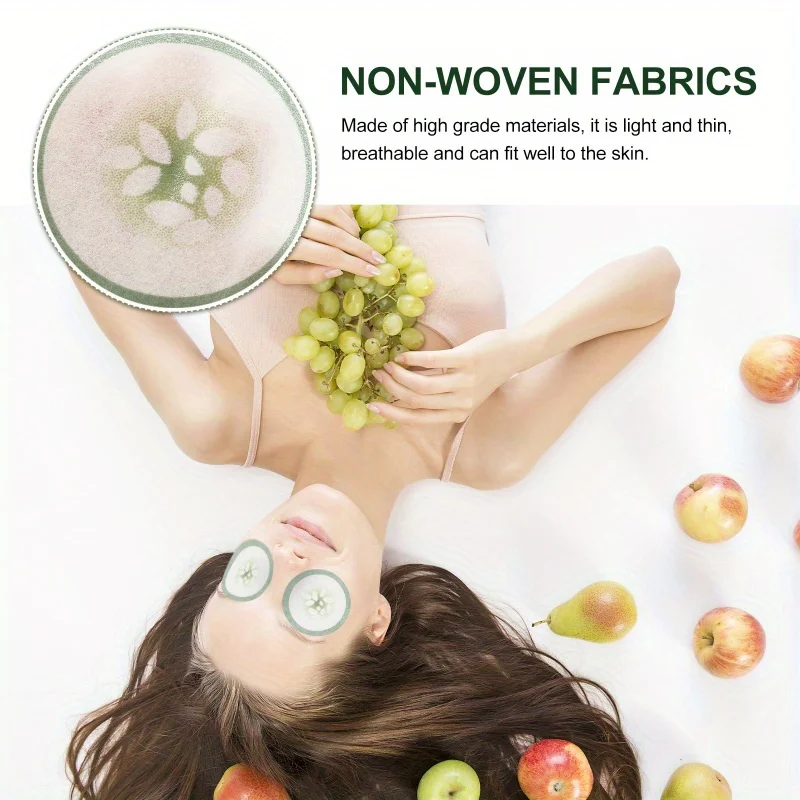 100 قطعة قناع عين يستخدم مرة واحدة ورقة سامسونج القطن الطبيعي العين الخيار بقع للنساء سبا العين يغطي أدوات العناية ببشرة الوجه #4