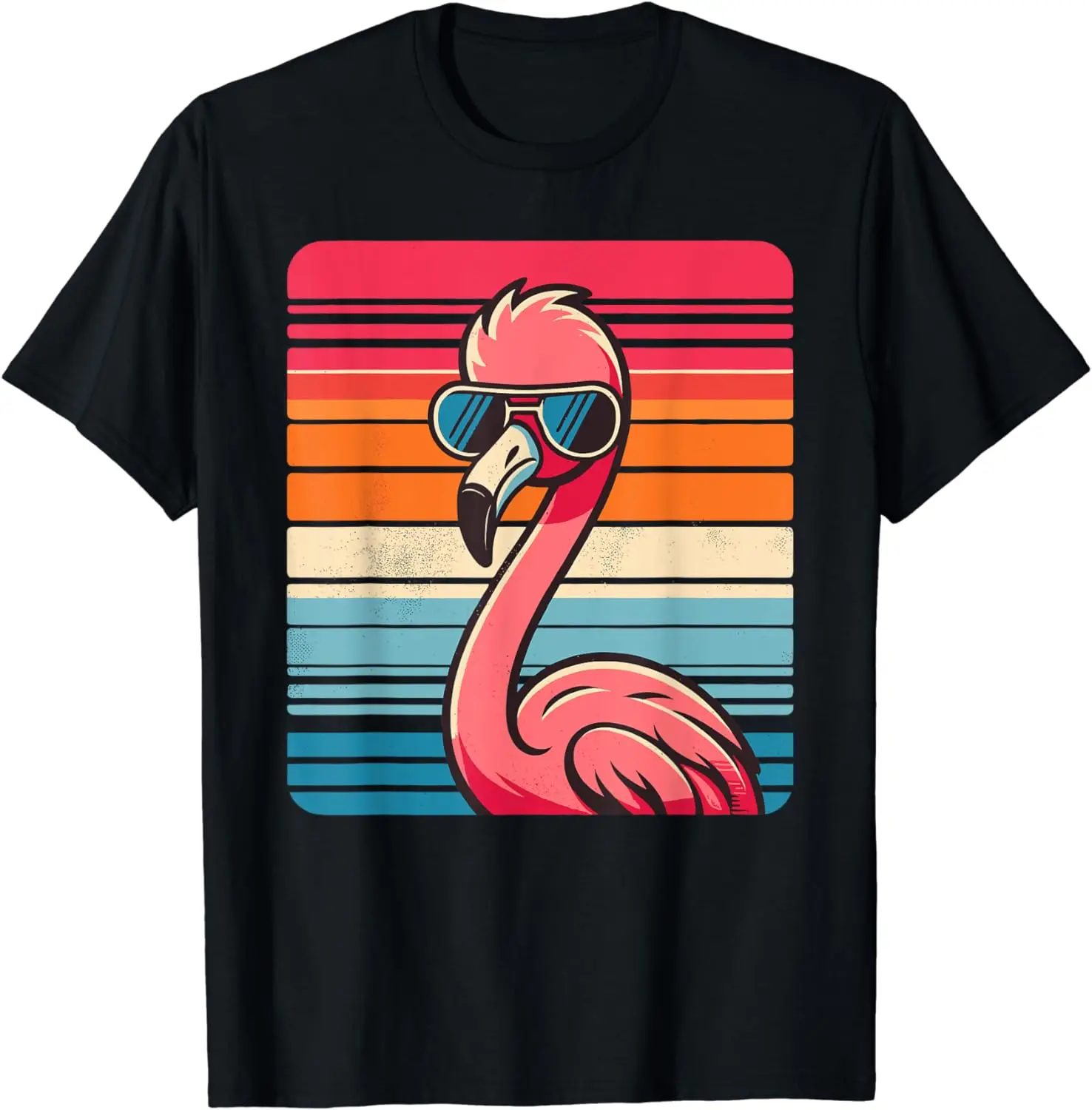 

Cool Retro Flamingo in Sunglasses 70s 80s 90s Funny Flamingo T-Shirt