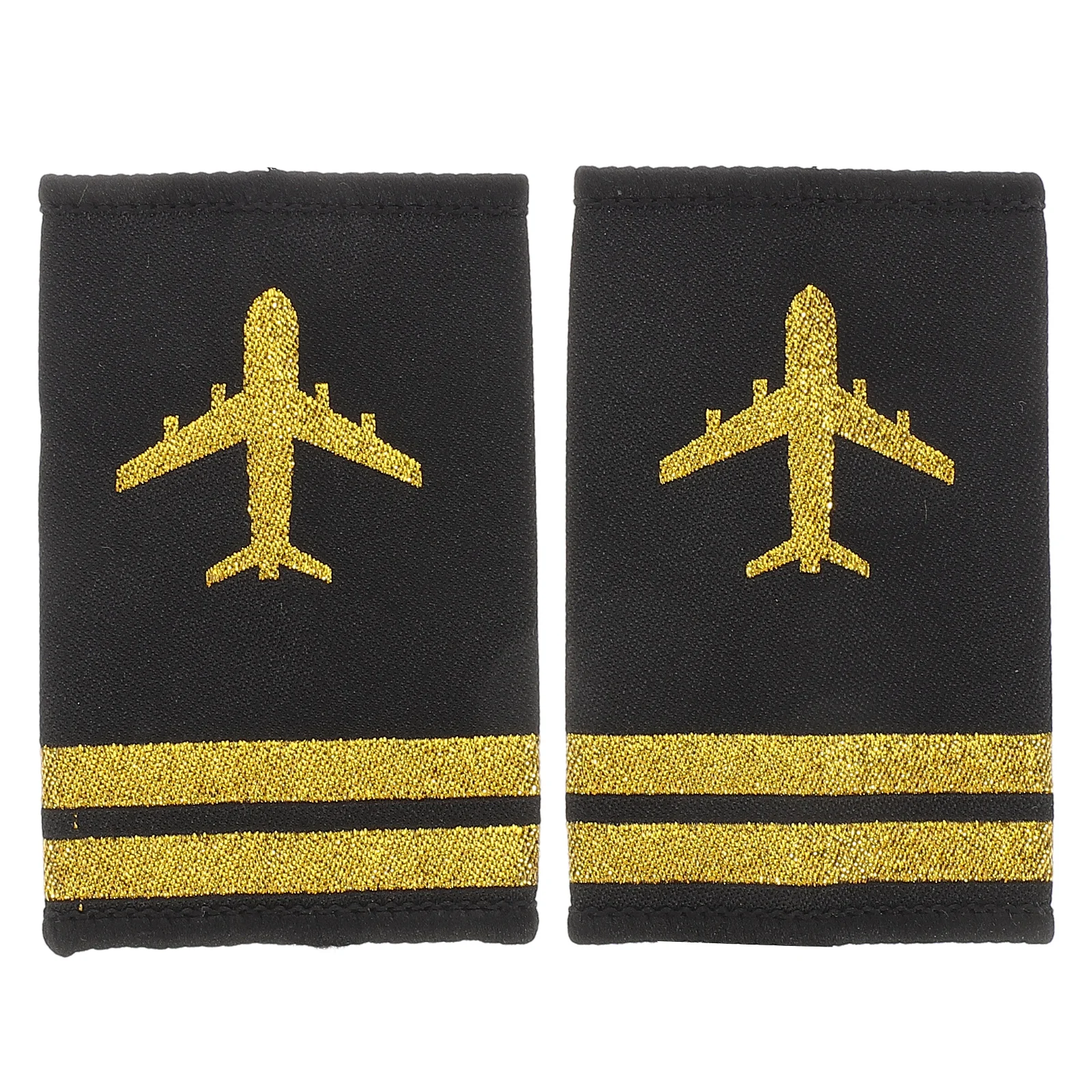 

120pcs Aviation Epaulets Shoulder Boards Soft Black Uniform Design Durability Professional Symbol Airplane Cosplay