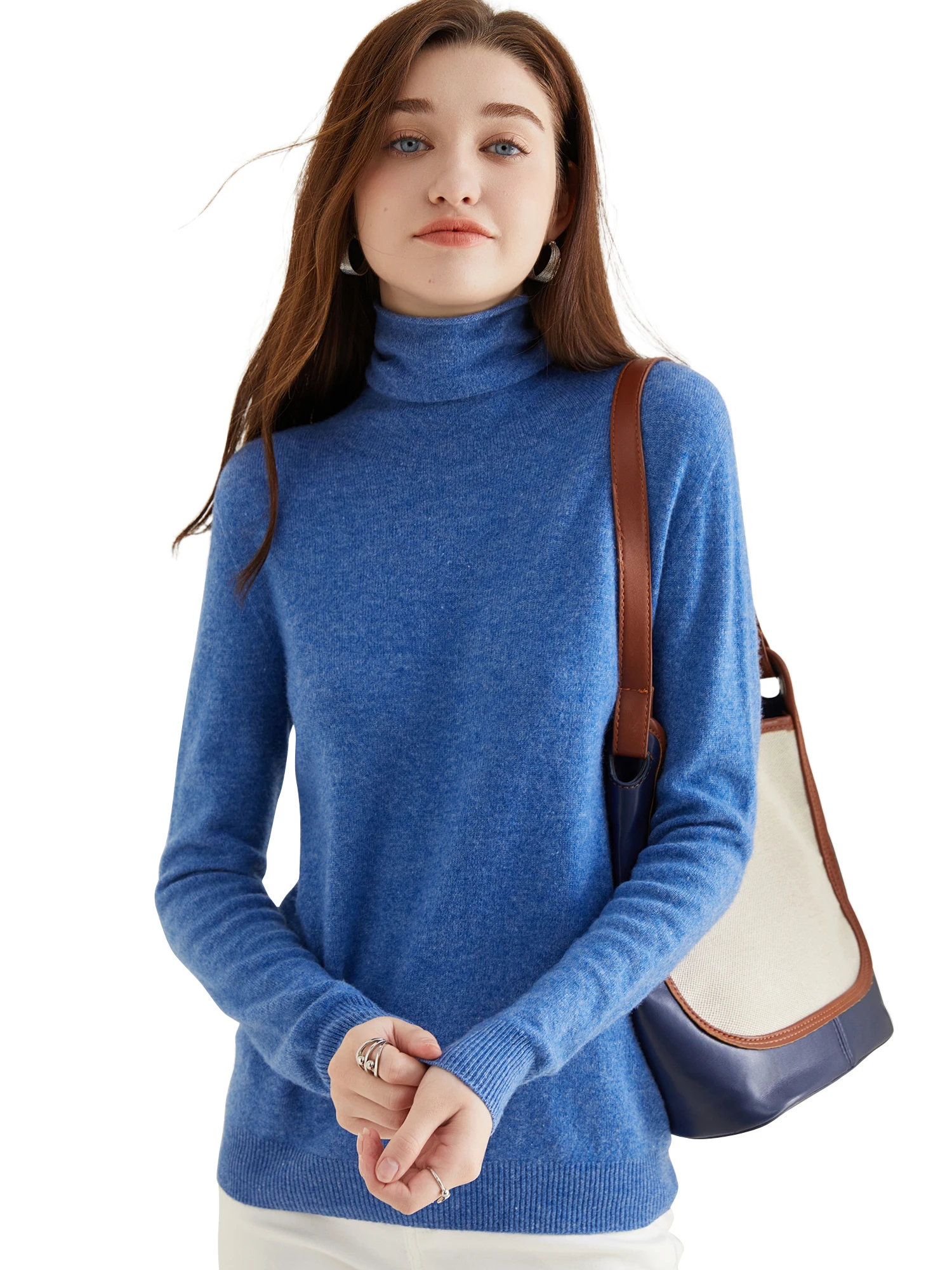 Roll kragen pullover Frau Strickwaren 100% Merinowolle Langarm Top Mode Frauen Pullover 2023 Vintage Strick pullover Kleidung