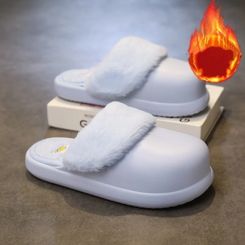 

Autumn and Winter Couples' Men's and Women's Velvet-Lined Warm Cotton Shoes for Indoor and Outdoor Wear Cotton Slippers