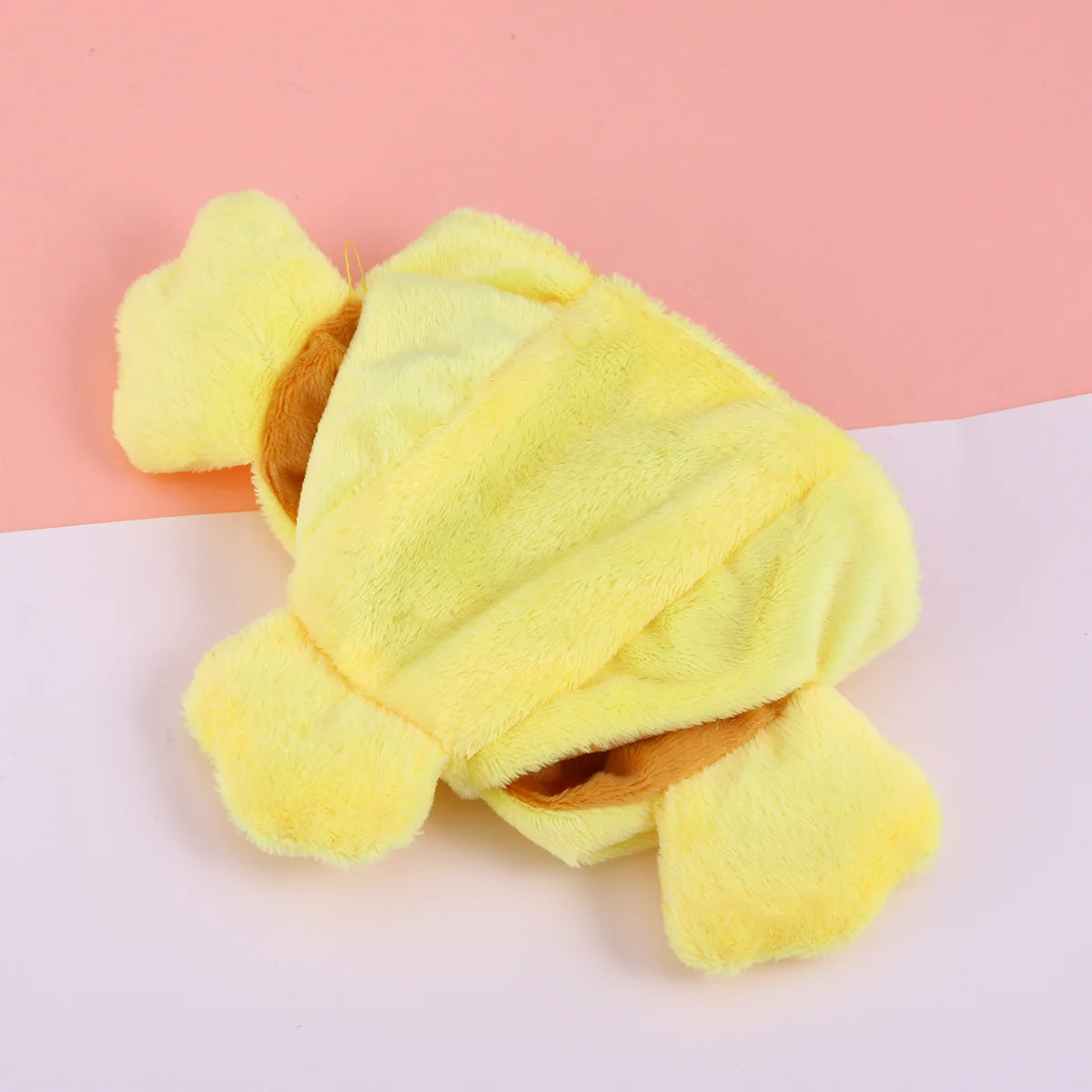 

Pet Costume Hat Yellow Fleece Puppy Cat Small Dogs Party Easter Halloween Christmas Accessory S Size Hat Costume Outfit for Cat